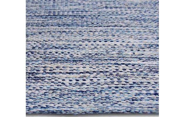 Goossens basic vloerkleed tealo blauw katoen - 8194387-04