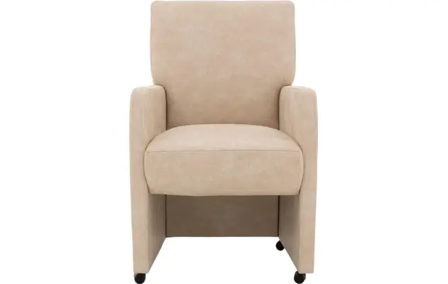 Goossens eetkamerstoel leen beige micro leer - 8196143-01