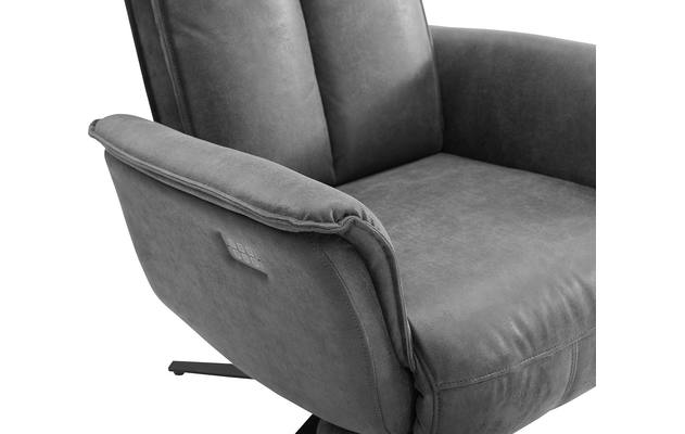 Goossens relaxstoel odyssey grijs micro leer - 8196279-16