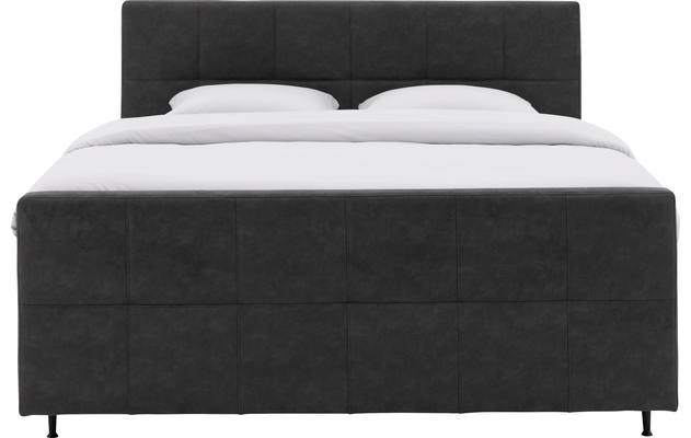 Goossens boxspring compleet forma contra compleet grijs micro leer - 8200350-1