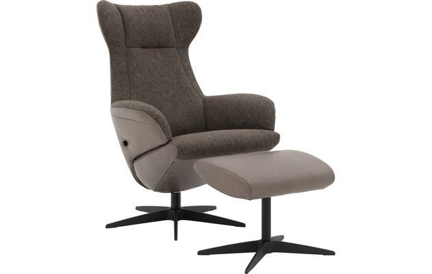 Goossens excellent relaxstoel avec grijs leer - 8200440-04