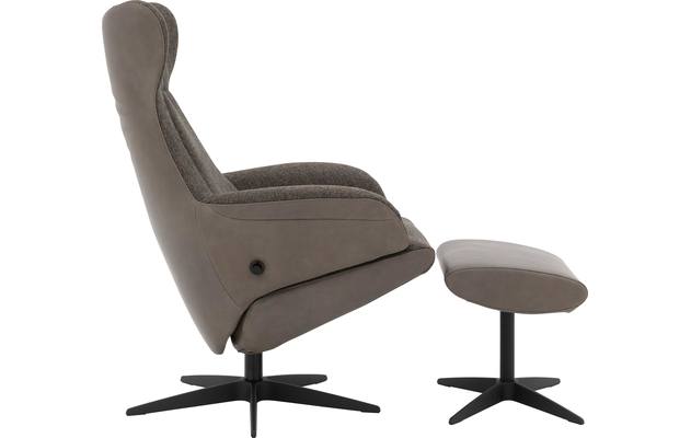 Goossens excellent relaxstoel avec grijs leer - 8200440-08