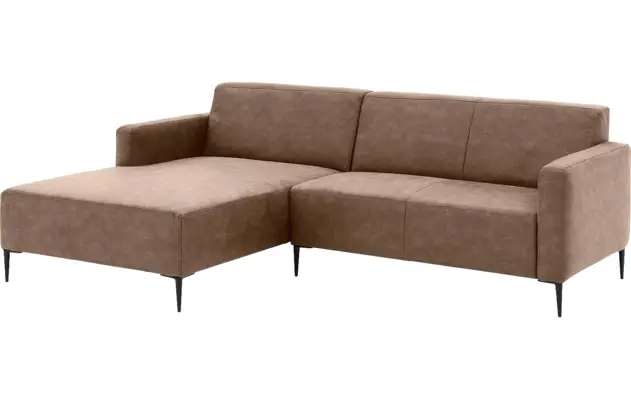 Goossens loungebank key west bruin micro leer - 8201624-394-gespiegeld-02