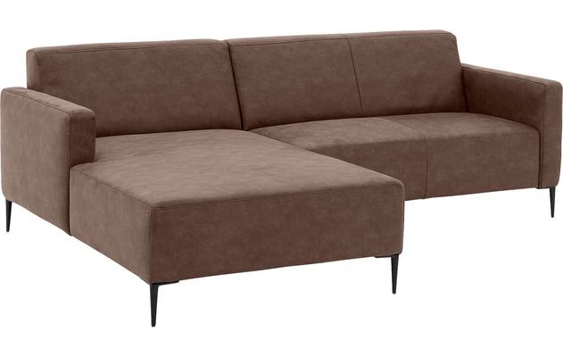 Goossens loungebank key west bruin micro leer - 8201624-396-gespiegeld-04