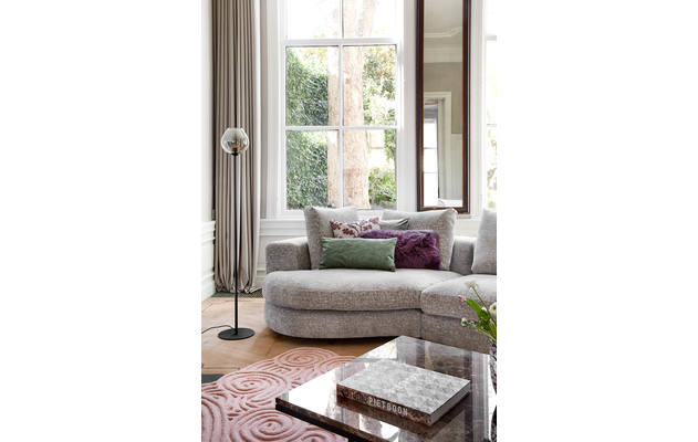Goossens vloerlamp devant zwart glas - 8201928-05