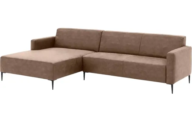 Goossens loungebank key west bruin micro leer - 8202000-394-gespiegeld-02