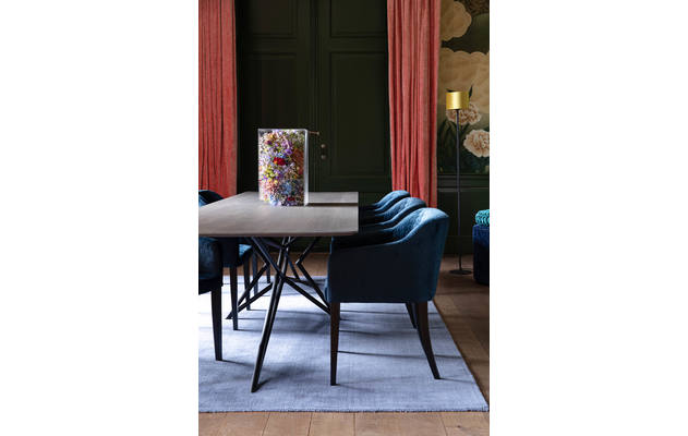 Goossens eetkamerstoel peda blauw stof - 8203157-30