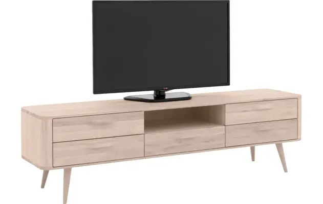Goossens tv meubel bjarte wit eiken - 8203356-04