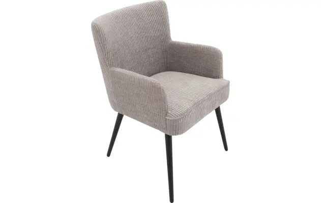 Goossens eetkamerstoel rob grijs stof - 8204698-04