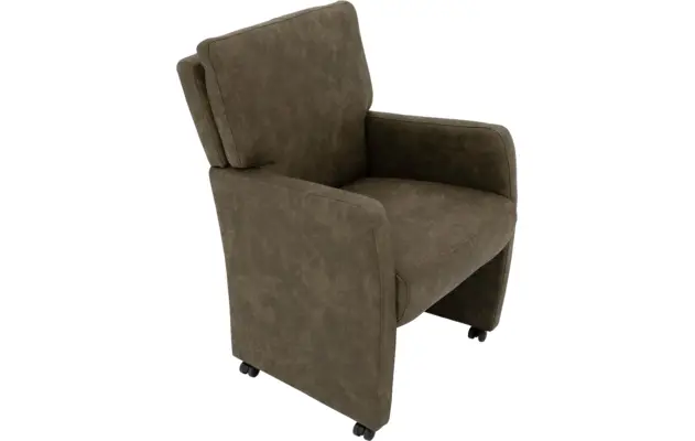 Goossens eetkamerstoel leen groen microvezel - 8205430-04
