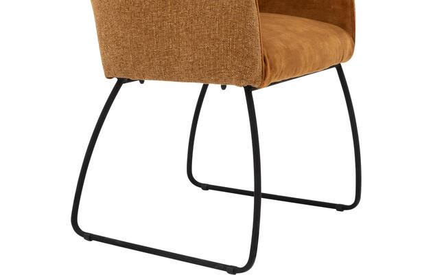 Goossens eetkamerstoel lisbet goud stof - 8210040-06