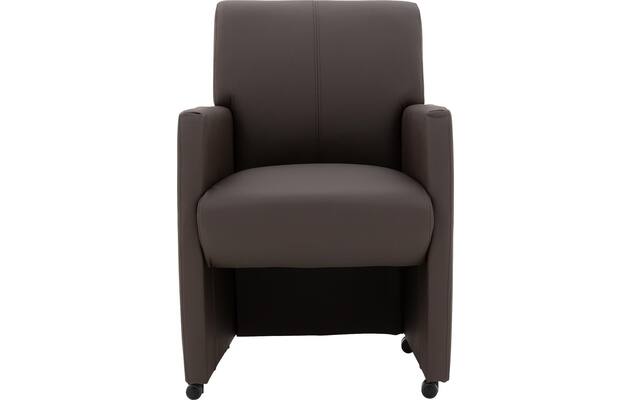 Goossens eetkamerstoel alex bruin leer - 8210215-01