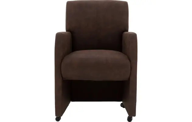 Goossens eetkamerstoel alex bruin microvezel - 8210220-01