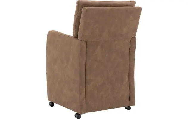 Goossens eetkamerstoel leen bruin microvezel - 8210226-03