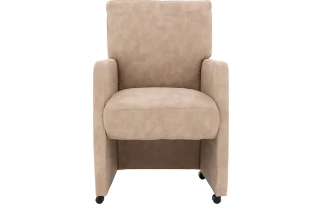 Goossens eetkamerstoel leen beige microvezel - 8210229-01
