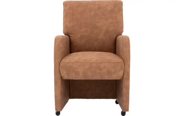 Goossens eetkamerstoel leen bruin microvezel - 8210230-01