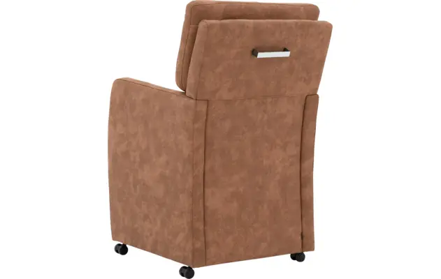 Goossens eetkamerstoel leen bruin microvezel - 8210233-04