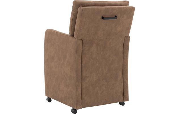 Goossens eetkamerstoel leen bruin microvezel - 8210237-03