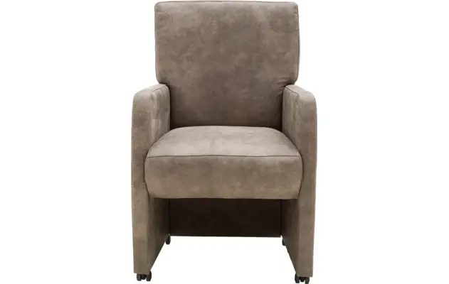 Goossens eetkamerstoel leen bruin microvezel - 8210238-01