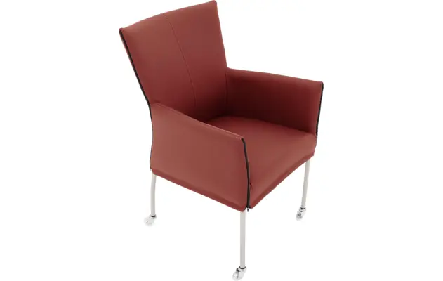 Goossens eetkamerstoel funk rood leer - 8210587-04