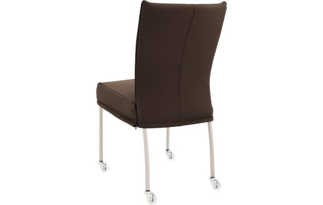 Goossens eetkamerstoel funk bruin leer - 8210593-02