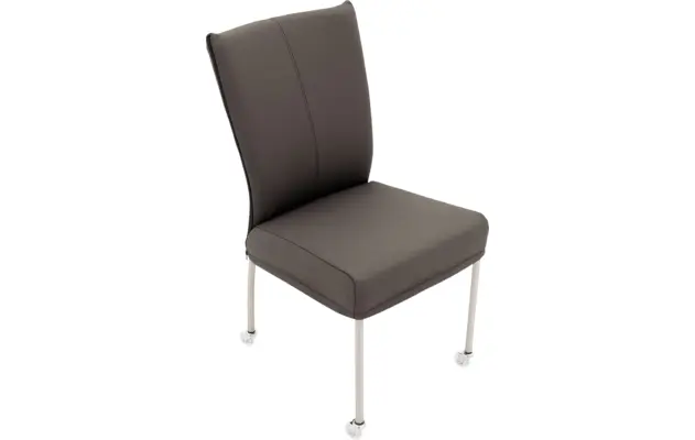 Goossens eetkamerstoel funk grijs leer - 8210595-04