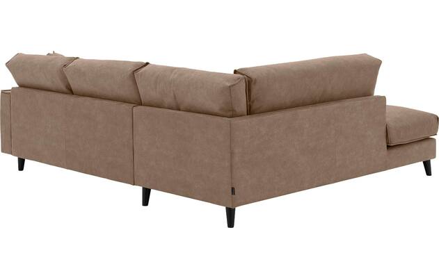 Goossens hoekbank jonas bruin micro leer - 8210611-04