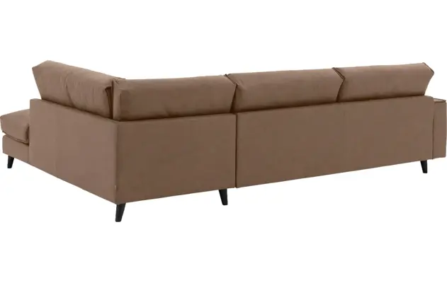 Goossens hoekbank jonas bruin micro leer - 8210615-04-gespiegeld