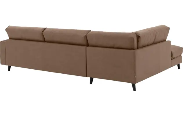 Goossens hoekbank jonas bruin micro leer - 8210615-04