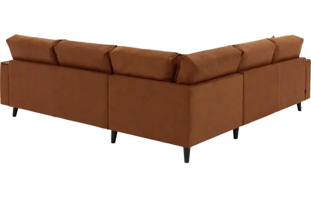 Goossens hoekbank jonas bruin micro leer - 8210622-02