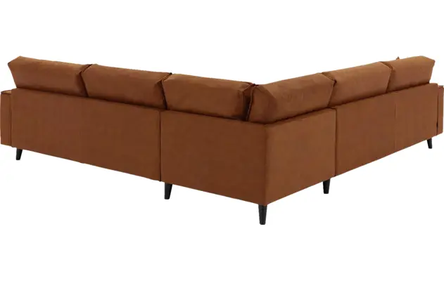 Goossens hoekbank jonas bruin micro leer - 8210625-03