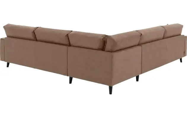 Goossens hoekbank jonas bruin micro leer - 8210626-02