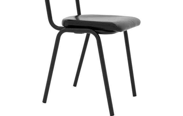 Goossens eetkamerstoel chaplin zwart leer - 8210696-05