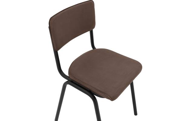 Goossens eetkamerstoel chaplin bruin leer - 8210707-04