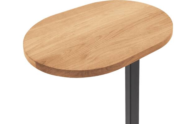 Goossens nachtkastje oval blank eiken - 8211903-04