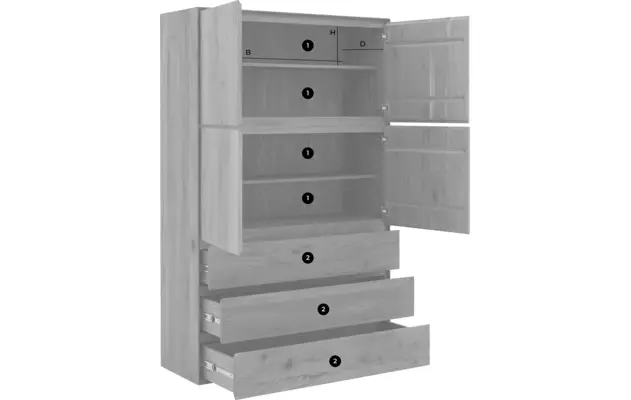 Goossens excellent opbergkast vic blank eiken - 8213096-goossens-vic-opbergkast-noten-51