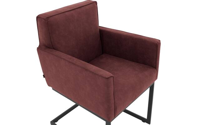 Goossens excellent eetkamerstoel tom rood micro leer - 8213152-06