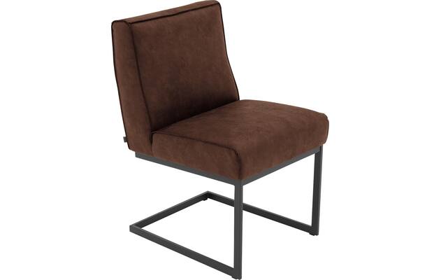 Goossens excellent eetkamerstoel tom bruin micro leer - 8213155-04
