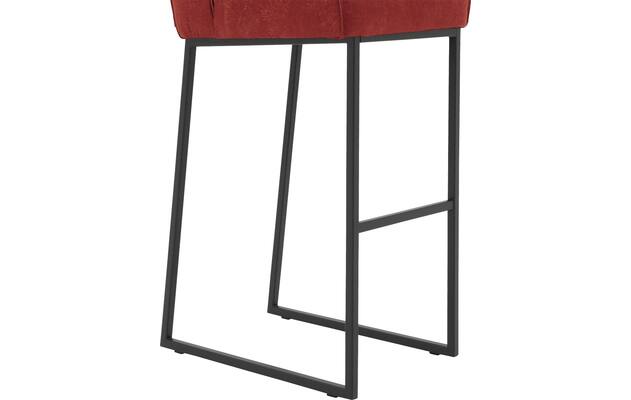 Goossens excellent barstoel tom rood leer - 8215150-05
