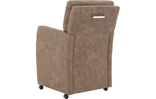 Goossens eetkamerstoel leen bruin microvezel - 8215359-04