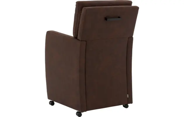 Goossens eetkamerstoel leen bruin microvezel - 8215366-03