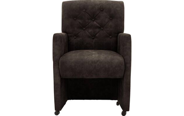 Goossens eetkamerstoel oliver grijs microvezel - 8217917-03