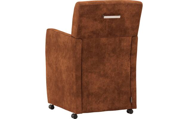 Goossens eetkamerstoel oliver bruin microvezel - 8217920-02
