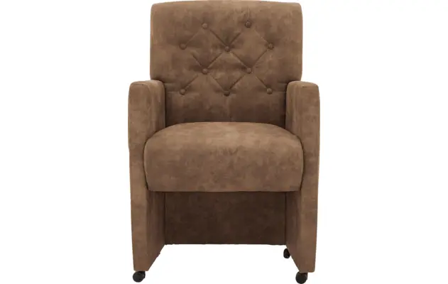 Goossens eetkamerstoel oliver bruin microvezel - 8217922-03