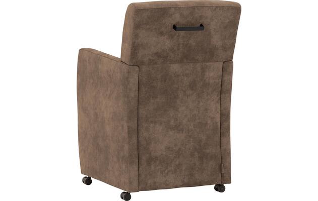 Goossens eetkamerstoel oliver bruin microvezel - 8217931-02