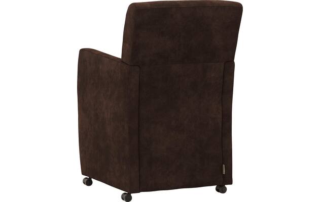 Goossens eetkamerstoel oliver bruin microvezel - 8217941-02