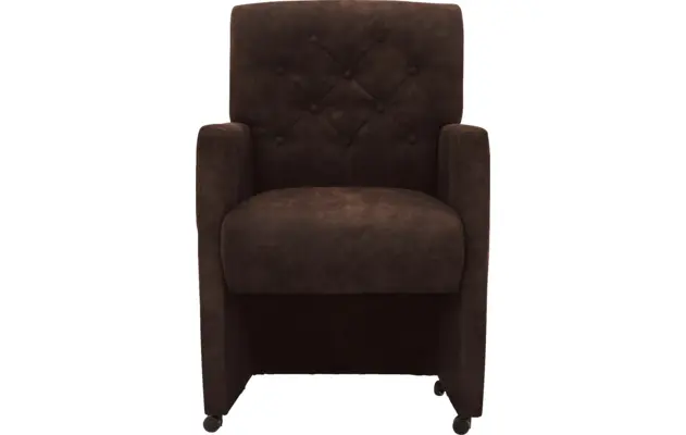 Goossens eetkamerstoel oliver bruin microvezel - 8217941-03