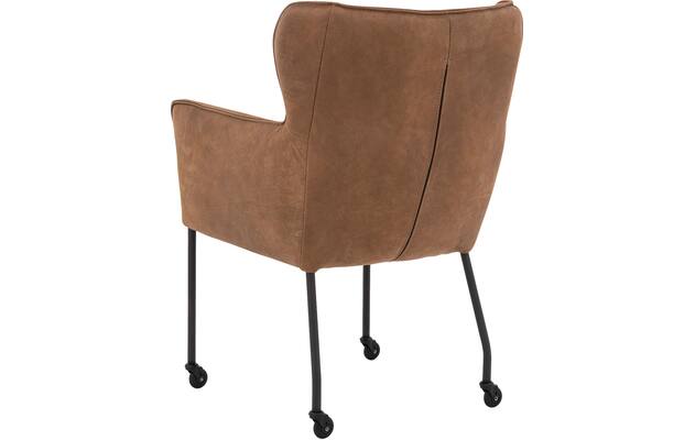 Goossens excellent eetkamerstoel leogang bruin leer - 8218723-02