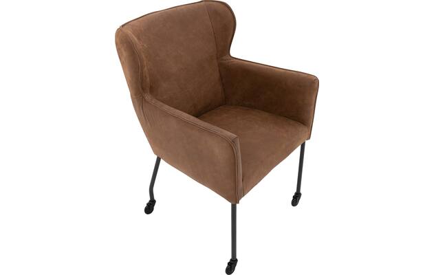 Goossens excellent eetkamerstoel leogang bruin leer - 8218723-04