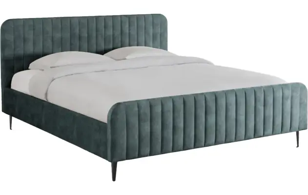 Goossens bedframe attent blauw stof - 8219243-02